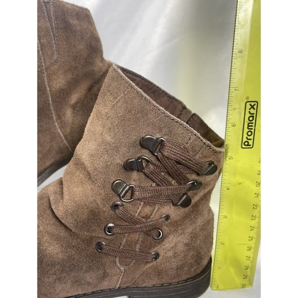 Nine West Vintage American Brown Suede Leather Slouchy Boots 7 M Boho Peasant - Picture 4 of 13